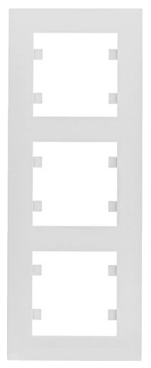 Вертикальна тримісна рамка Hager WL5630 Lumina-Intense 3X (біла)