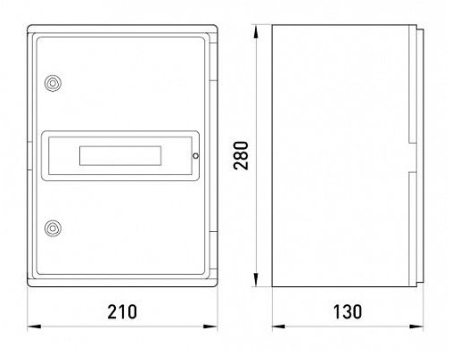Шафа ударостійка e.plbox.210.280.130.8m.tr E.Next - фото №1