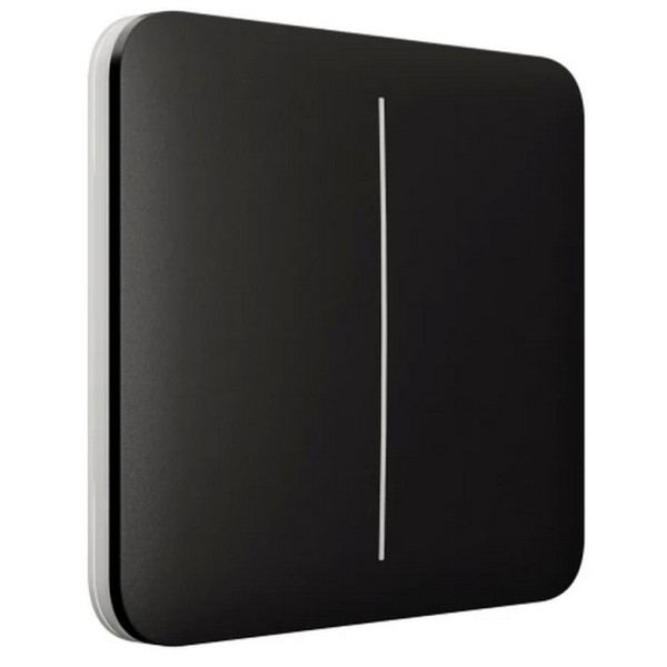 Клавиша умного выключателя 2кл Ajax 45119.144.BL SoloButton для LightSwitch черная (29797) - фото №1
