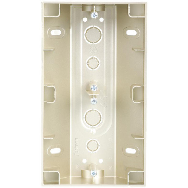 Подвійна кутова коробка Kontakt Simon Simon 54 Premium DPNR2/41 для накладного монтажу під рамки (кремовий) - фото №2