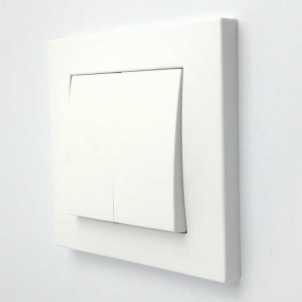 Выключатель EL-BI VEGA белый мат 2-кл ( 510-016200-202 ) - фото №2