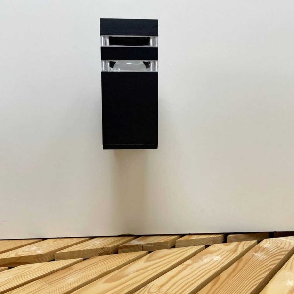 Светильник фасадный Violux TETRIS-1D 40Вт E27 IP44 черный ( 500210 ) - фото №3