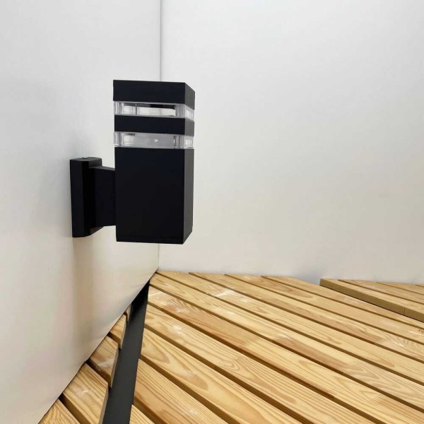 Светильник фасадный Violux TETRIS-1D 40Вт E27 IP44 черный ( 500210 ) - фото №4