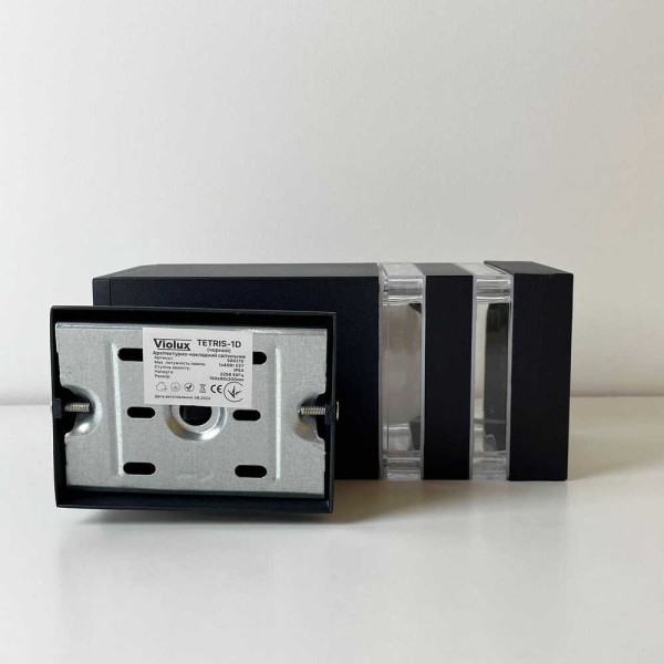 Светильник фасадный Violux TETRIS-1D 40Вт E27 IP44 черный ( 500210 ) - фото №5