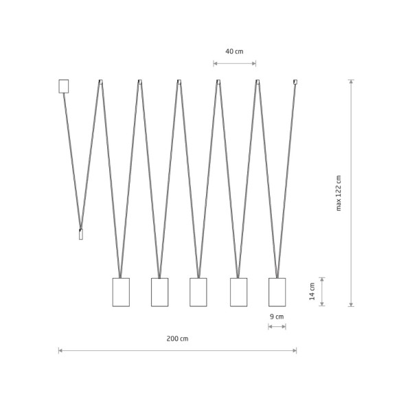 Подвесной светильник, люстра Nowodvorski 7817 More Tone GU10 5x10W IP20 черный - фото №1