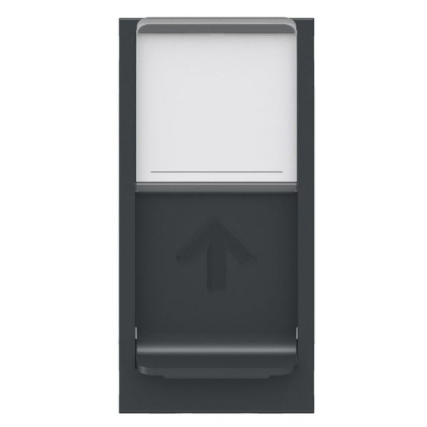 Одинарна комп'ютерна розетка Schneider Electric NU341454 RJ45 cat.6 UTP з полем для напису 1М (антрацит) - фото №1