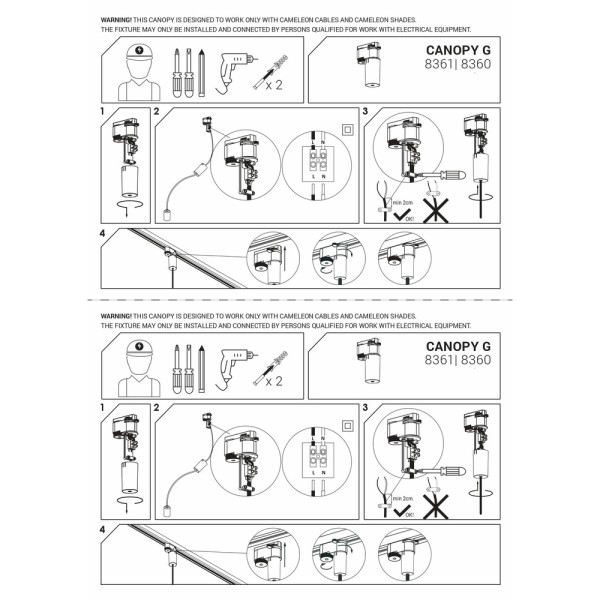 Основание Nowodvorski 8361 Cameleon Canopy G 10W IP20 Wh - фото №2