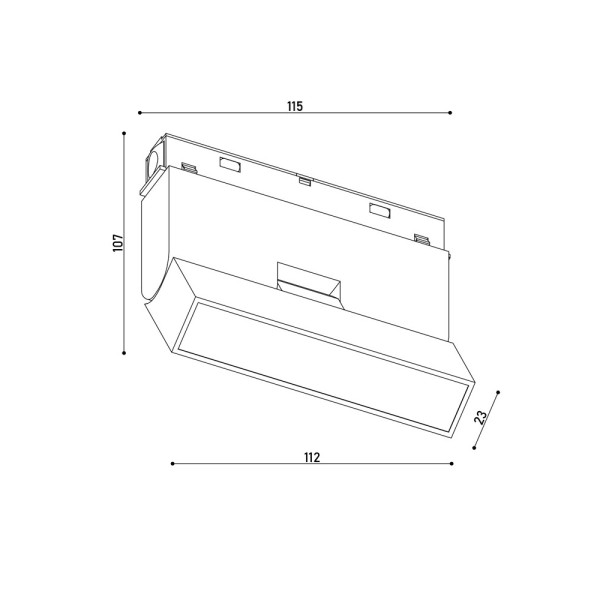 Магнітний трековий світильник Kloodi KDMG-BOOK112 PC 6W 3K BK LED 840Lm IP20 чорний - фото №2