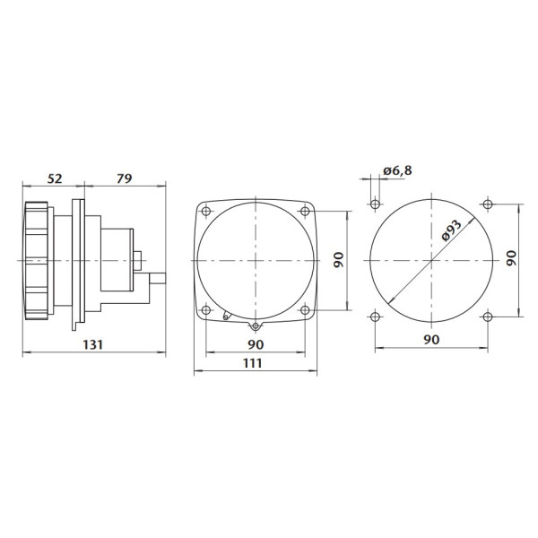 Вбудований силовий роз'єм Sez IEG6343 - фото №8