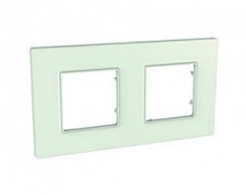 Рамка 2-местная, Unica Quadro, стекло Schneider Electric