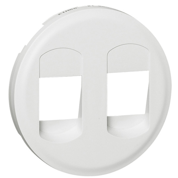 Двойная накладка акустической розетки Legrand Celiane (068212) (белый)