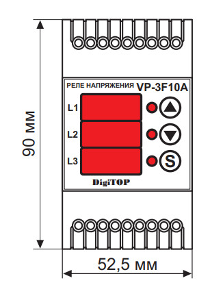Реле контролю фаз DigiTOP VP-3F10A 10A - фото №6