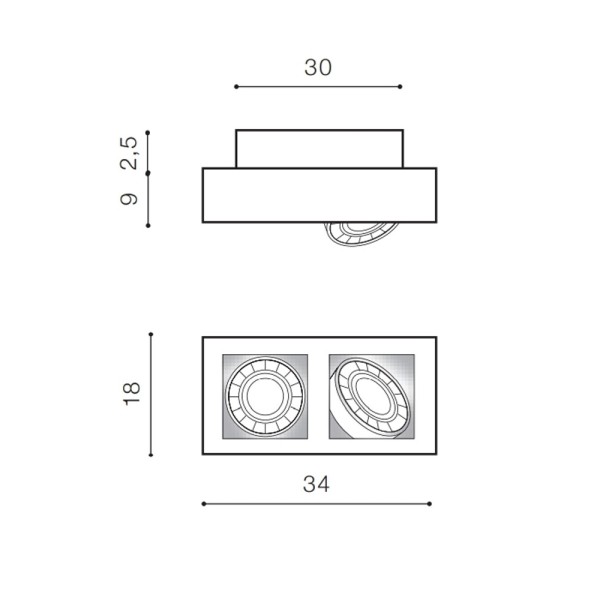 Точковий світильник AZzardo AZ4441 Nikea 2 Es111 Bk - фото №1