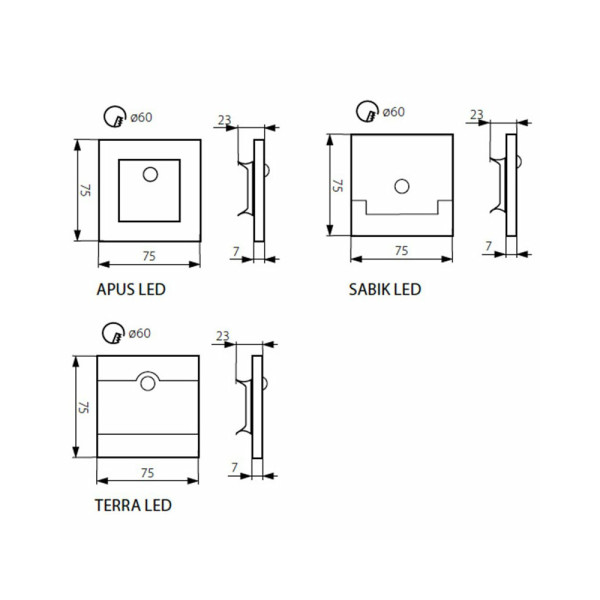 Светильник для подсветки лестницы/коридора Kanlux 27370 Apus LED 1x0.8W 3000K 13Lm IP20 - фото №1