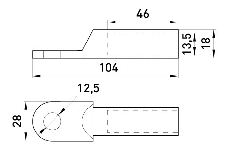 Оцинкованный кабельный наконечник E.Next e.end.stand.z.95 (s021007) - фото №1