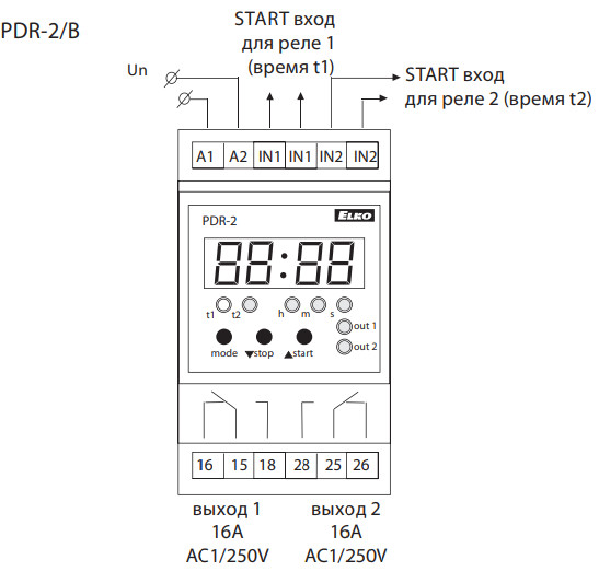 Реле часу PDR-2B/230, ELKOep - фото №2