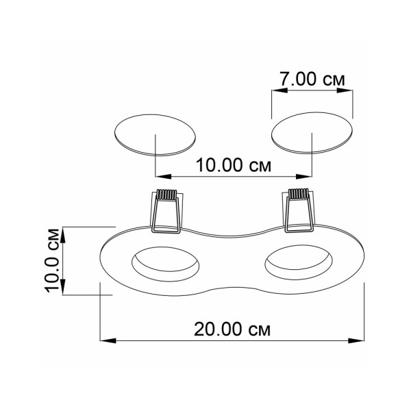 Точковий світильник Imperium Light 385220.01.01 Chain GU10 2x50W IP20 - фото №2
