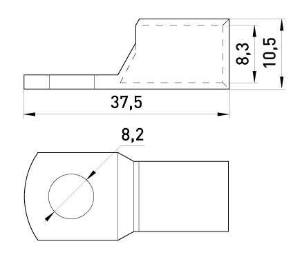 Медный кабельный наконечник E.Next e.end.stand.c.35 луженый (s19004) - фото №1