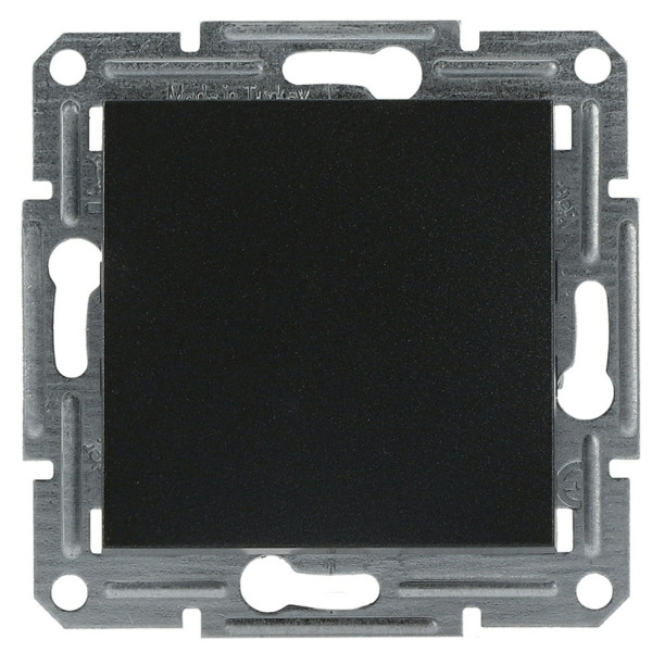 Выключатель 1-клавишный без рамки антрацит Asfora, EPH0100171