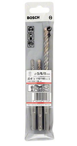 Бури Bosch 1617000118 SDS-Plus-5 5,6x115 та 8x165мм (3шт) - фото №1