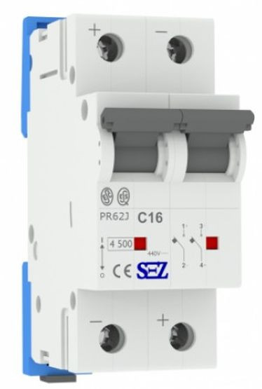Двухполюсный автомат SEZ 62 C 16А 2P (PR62C16A)