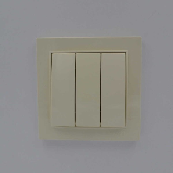 Выключатель Nilson Thor кремовый 3кл ( 27121066 ) - фото №1