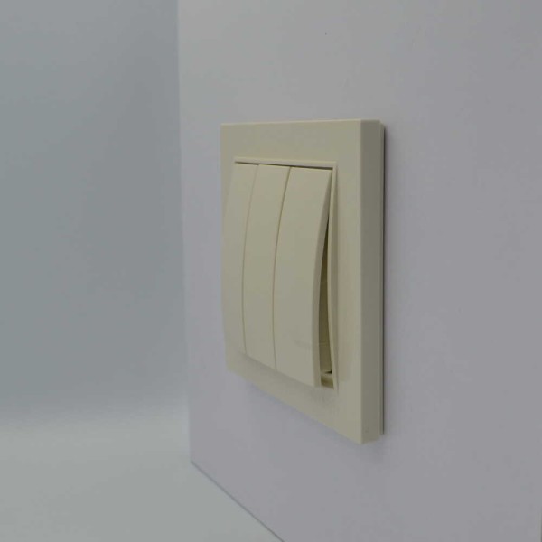 Выключатель Nilson Thor кремовый 3кл ( 27121066 ) - фото №2