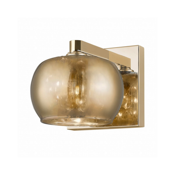 Бра, настінний світильник Zuma Line W0076-01A-F7HF Crystal G9 1x42W IP20 Gold