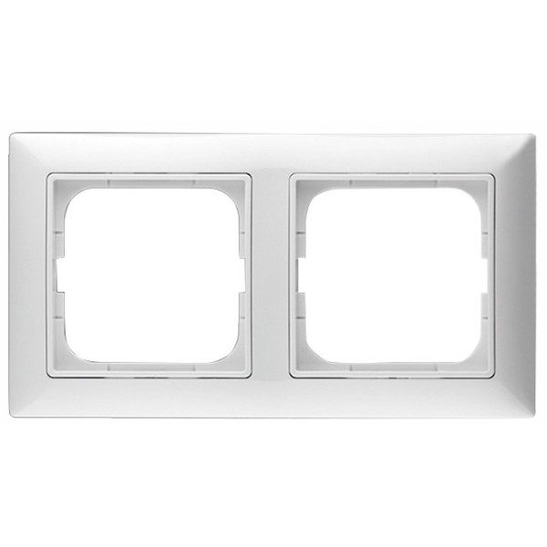 Двомісна рамка ABB Basic 55 2512-94-507 (альпійський білий)