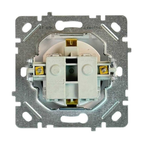 Розетка Nilson Selene белая 1-я с заземлением без рамки ( 23110417 ) - фото №1