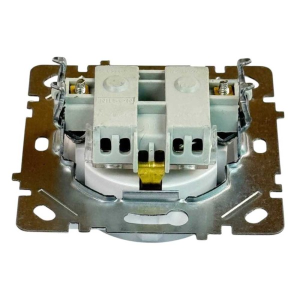 Розетка Nilson Selene белая 1-я с заземлением без рамки ( 23110417 ) - фото №2