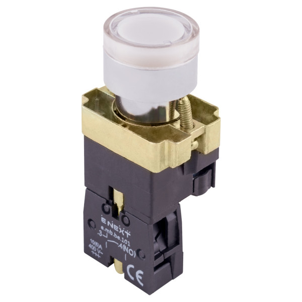 Кнопка E.Next e.mb.bw3161 1NO з підсвіткою біла (p0810101)