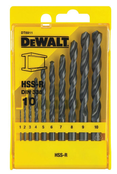 Набор сверл по металлу DeWALT DT5911 HSS-R (10шт)