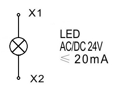 Зеленый LED индикатор Schrack BZ501213B 24В AC/DC - фото №2
