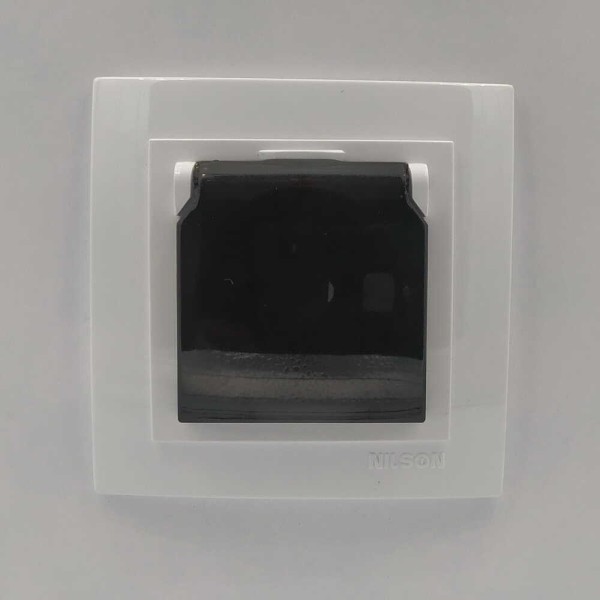 Розетка Nilson Touran біла 1-на з заземленням з кришкою ( 24111018 ) - фото №4