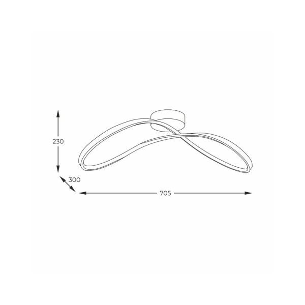 Люстра Zuma Line 19600C-BK Erda Led 1x45W 3000K-6000K 2000Lm IP20 - фото №1