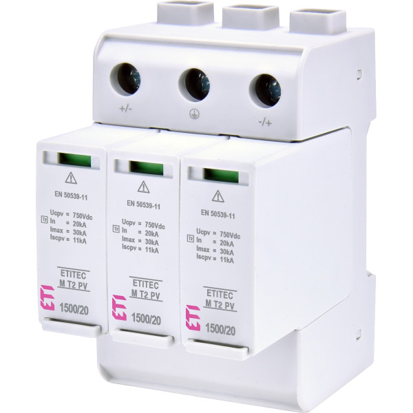 Ограничитель перенапряжения ETI 002440517 ETITEC M T2 PV 1500/20 Y (для PV систем)