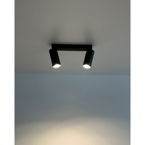 Світильник поворотний, спот Nowodvorski 10737 Fourty II GU10 2x10W IP20 чорний - фото №1