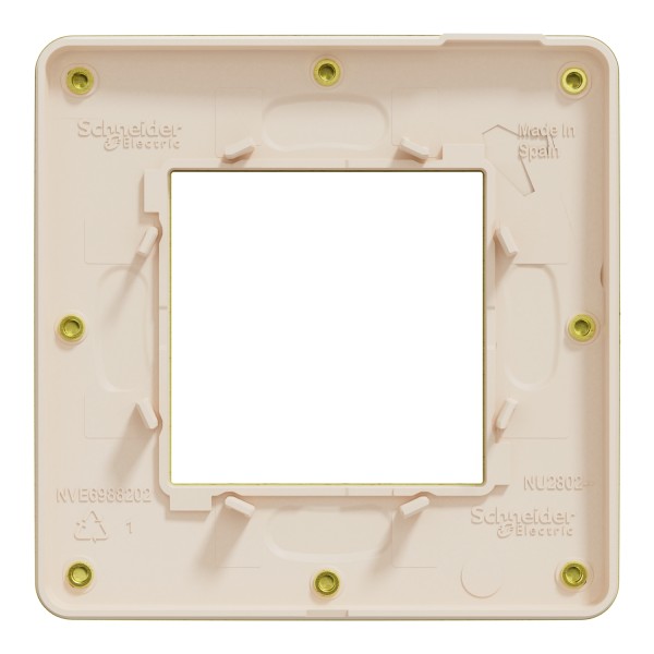 Одномісна рамка Schneider Electric Unica New NU280260M матова золото/беж - фото №3