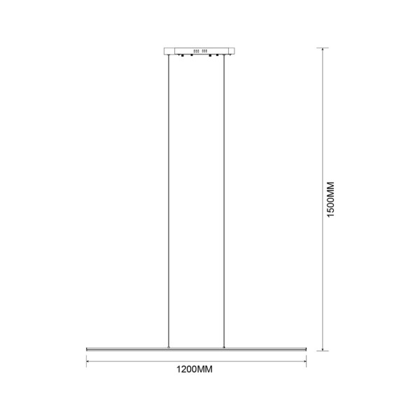 Підвісний світильник, люстра Zuma Line 5905316692657 Esero LED 1x20W 4000K 1400Lm IP20 чорний - фото №1