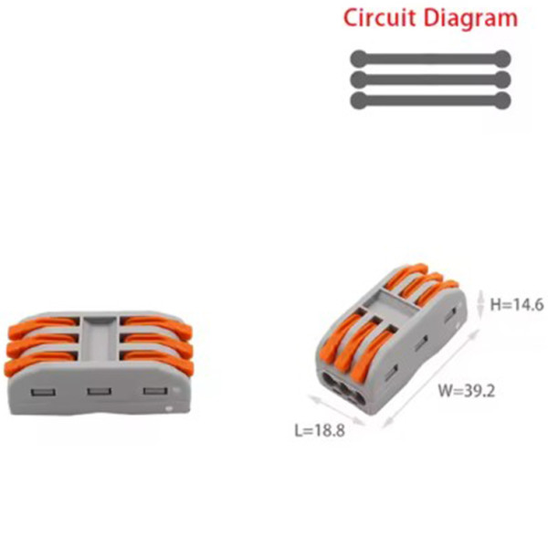 Проходная клемма TOSUNlux PCT-223 32А 400В (6931934202618) - фото №3