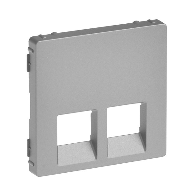 Панель розетки RJ11+RJ45 Legrand Valena Life алюминий