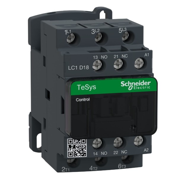 Контактор Schneider Electric LC1D18P7 TeSys Deca 3Р, 18A, НО+НЗ 230B
