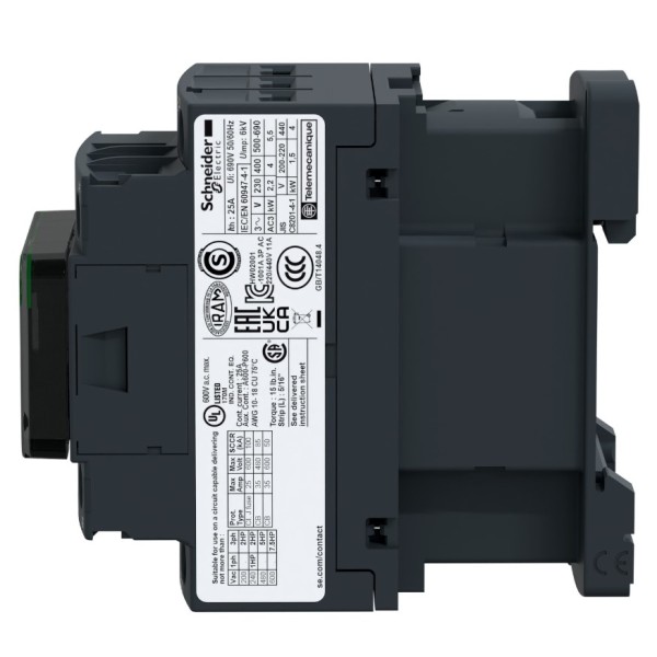 Контактор Schneider Electric LC1D18P7 TeSys Deca 3Р, 18A, НО+НЗ 230B - фото №1