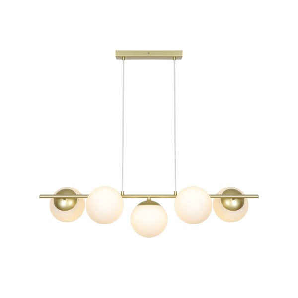 Подвесной светильник, люстра Nordlux 2612623035 Lilly E14 5x10W IP20 латунный