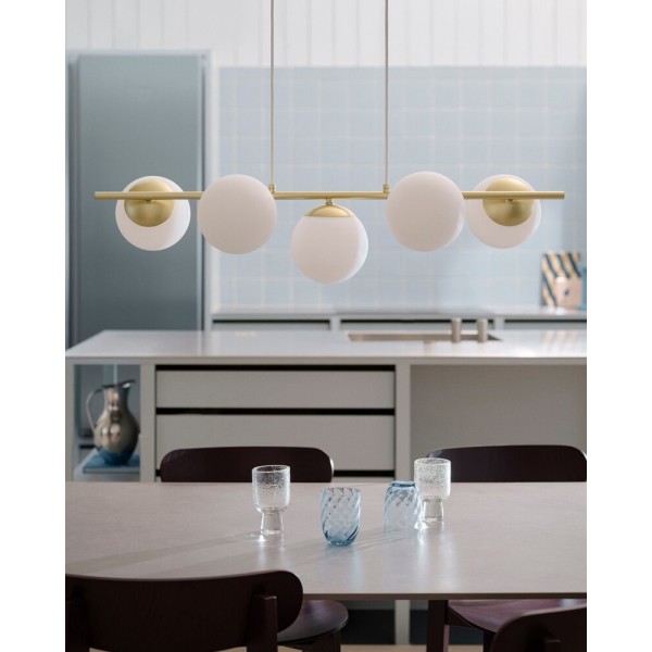 Подвесной светильник, люстра Nordlux 2612623035 Lilly E14 5x10W IP20 латунный - фото №1