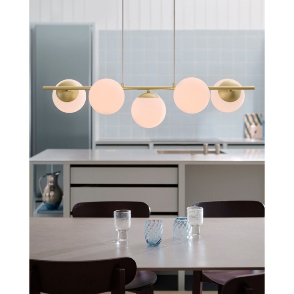 Подвесной светильник, люстра Nordlux 2612623035 Lilly E14 5x10W IP20 латунный - фото №2